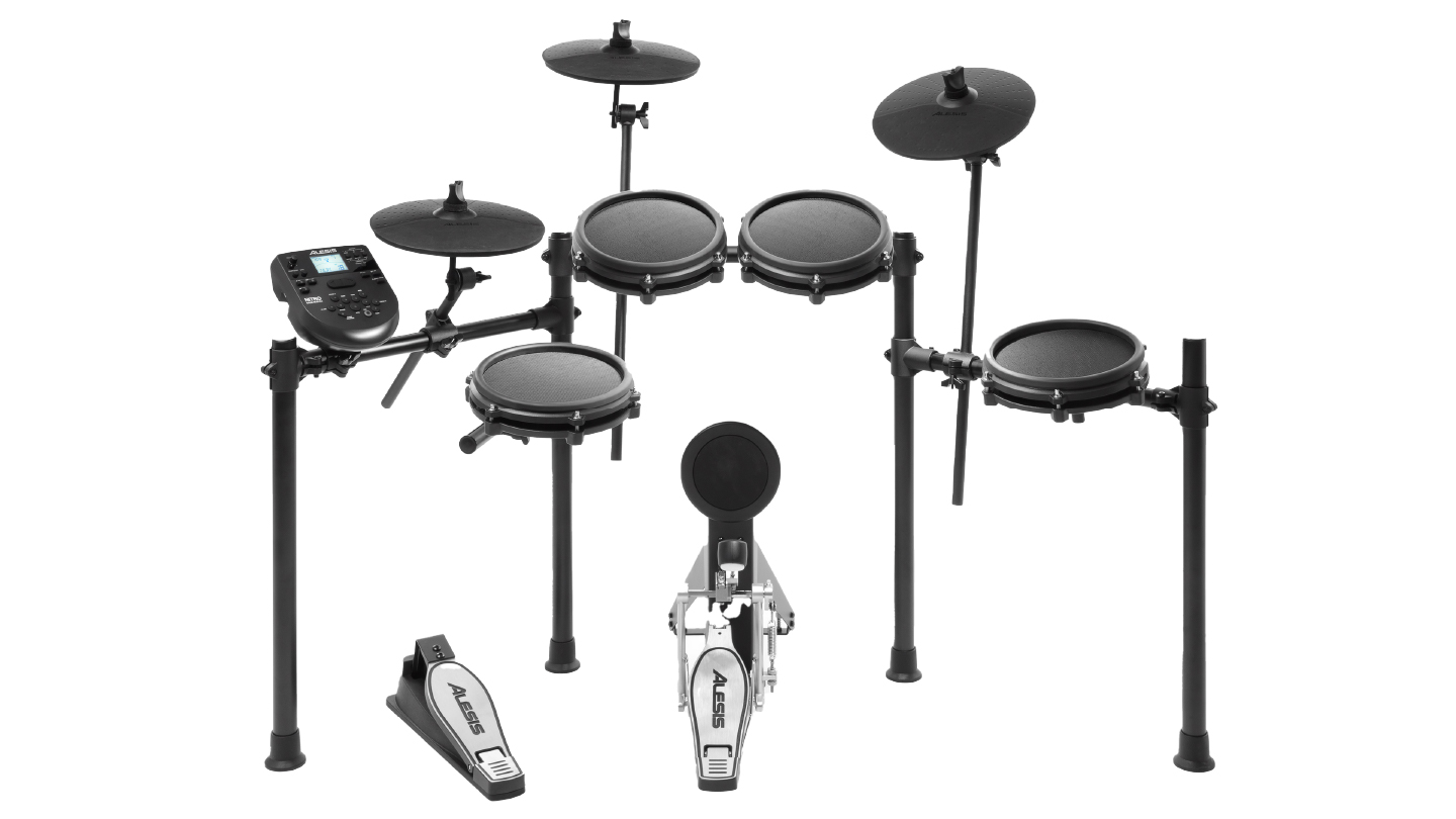8-Piece Electronic Drum Kit with Mesh Heads