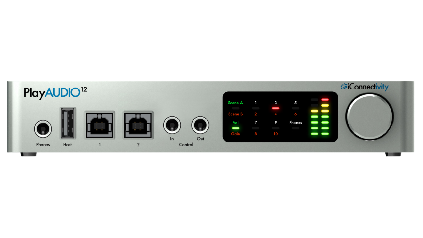 10 balanced audio outs, 2 USB ports for fail-proof redundancy