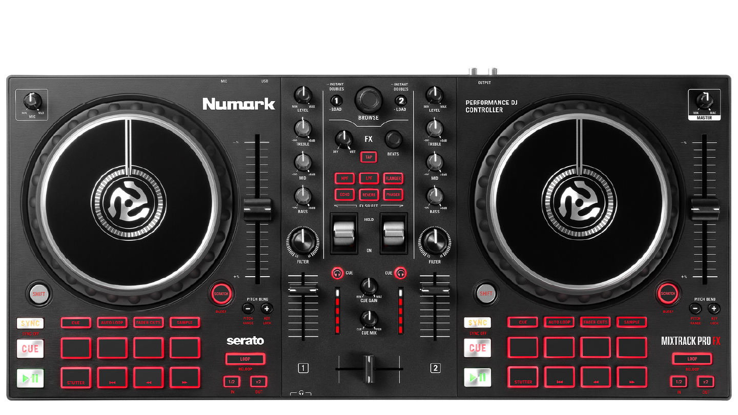 2-Deck DJ Controller with Effects Paddles